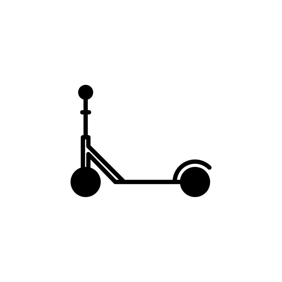 Scooter, Kick Scooter Solid Line Icon Vector Illustration Logo Template. Suitable For Many Purposes.