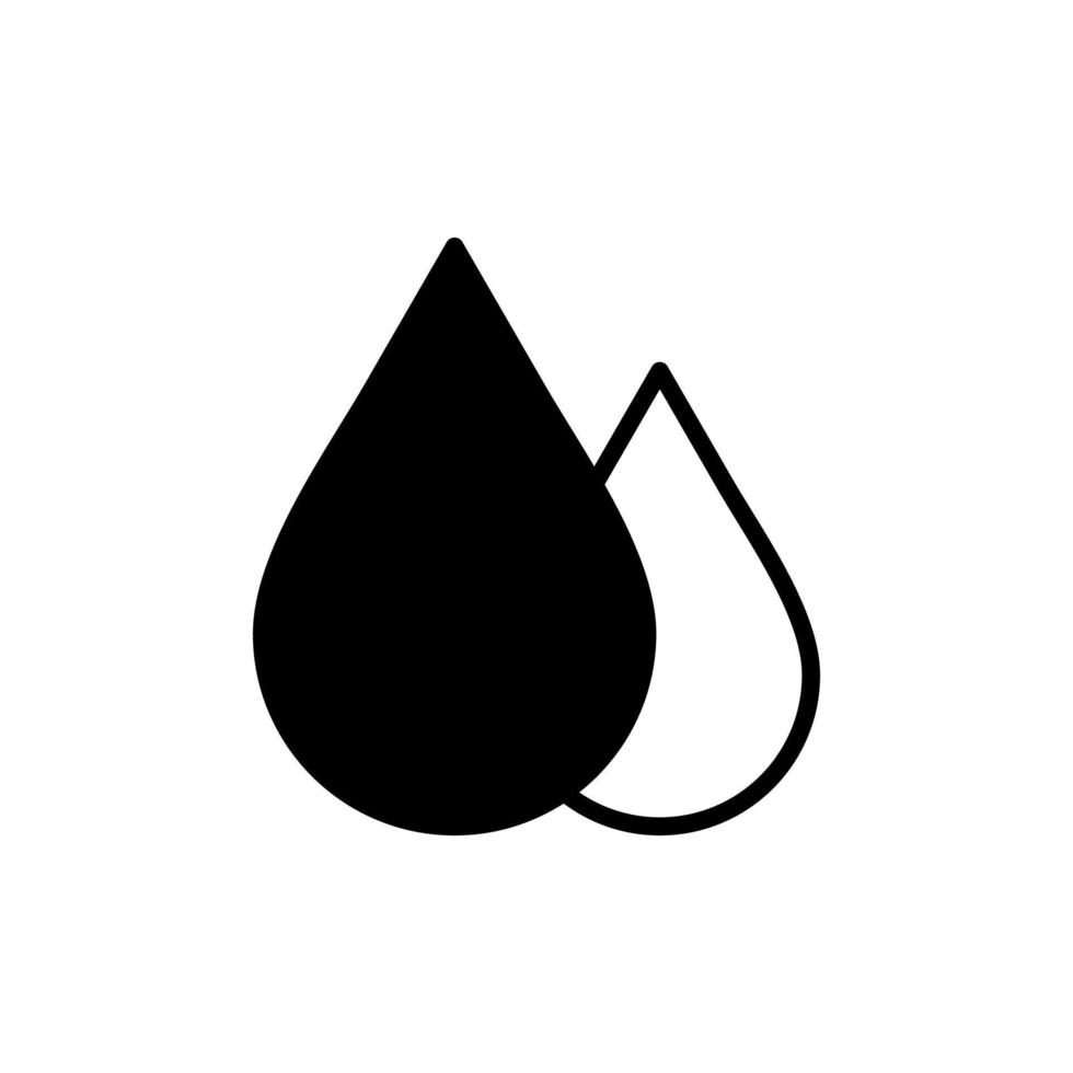 Waterdrop, Water, Droplet, Liquid Solid Line Icon Vector Illustration Logo Template. Suitable For Many Purposes.