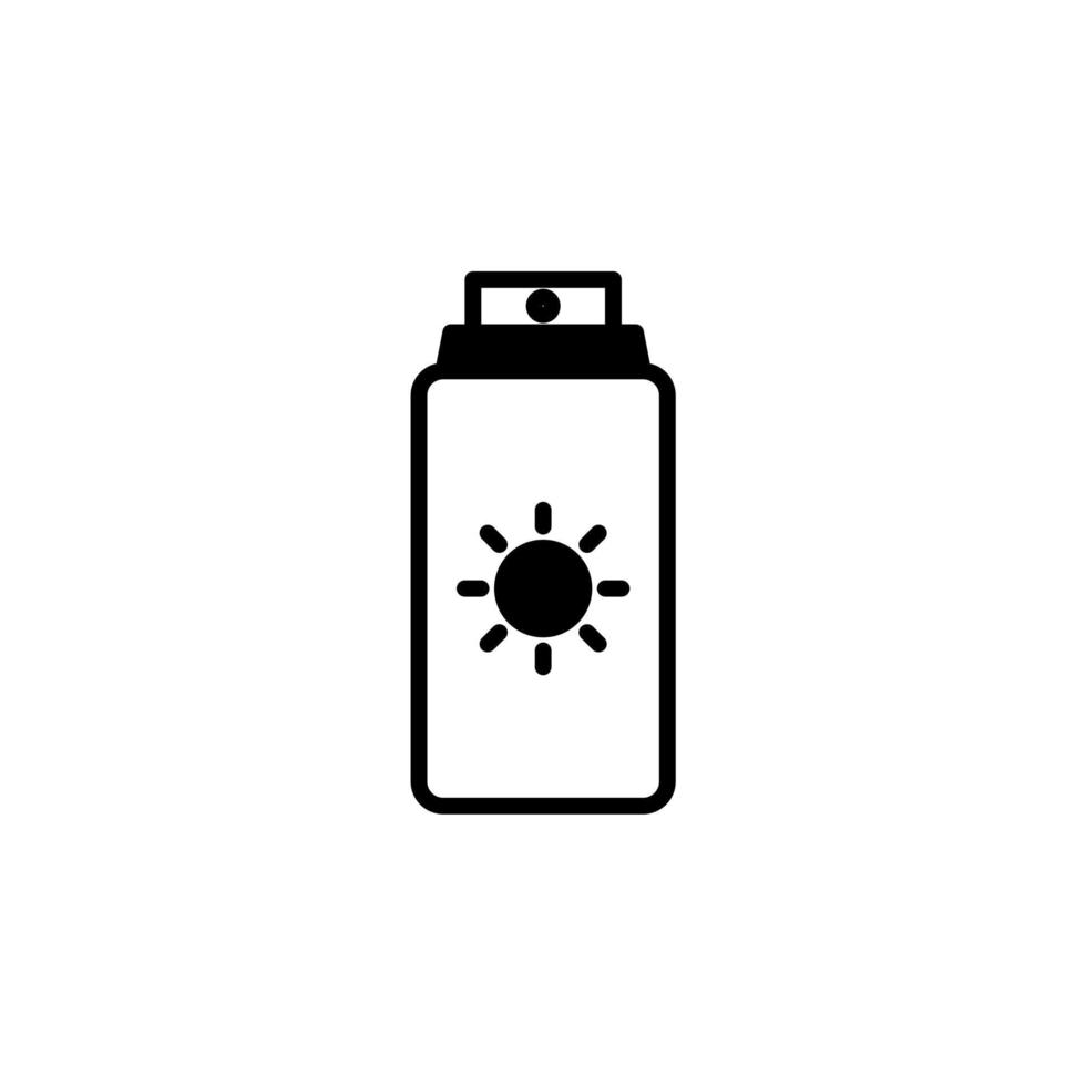 Sunblock, Sunscreen, Lotion, Summer Solid Line Icon Vector Illustration Logo Template. Suitable For Many Purposes.