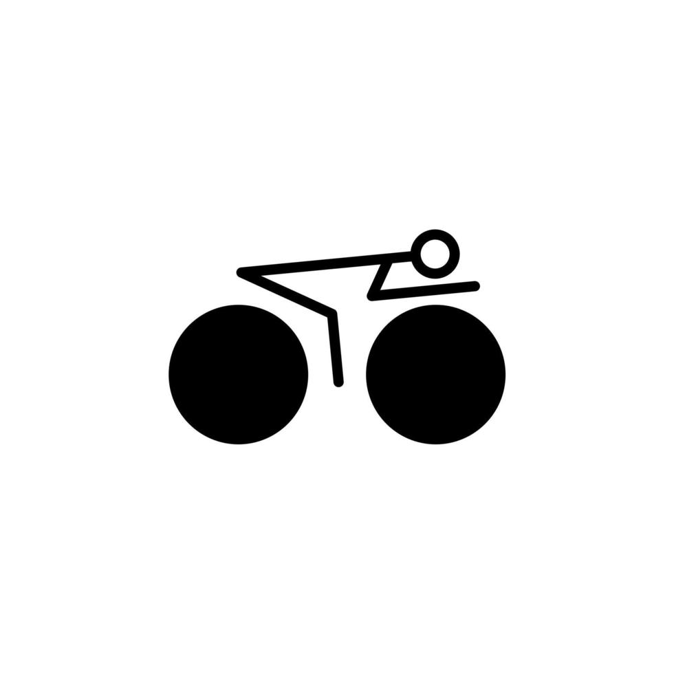 bicicleta, bicicleta línea sólida icono vector ilustración logotipo plantilla. adecuado para muchos propósitos.