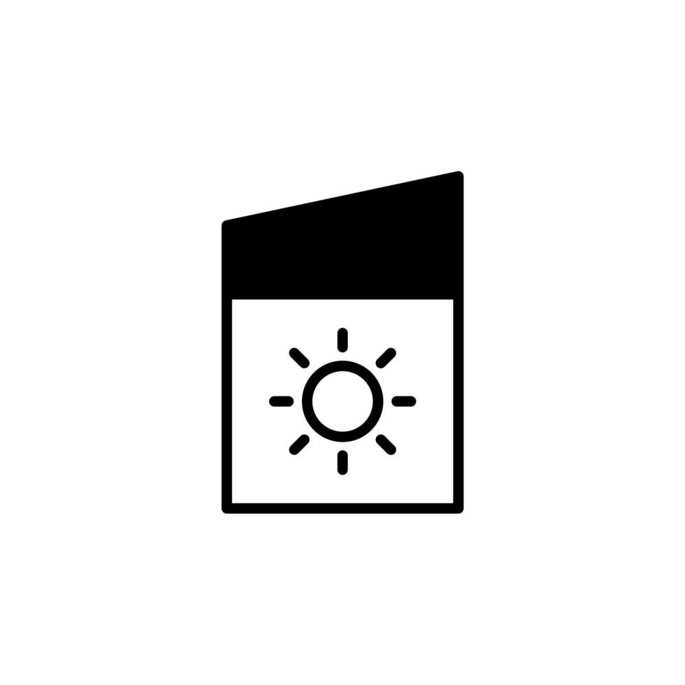 bloqueador solar, protector solar, loción, plantilla de logotipo de ilustración vectorial de icono de línea sólida de verano. adecuado para muchos propósitos. vector