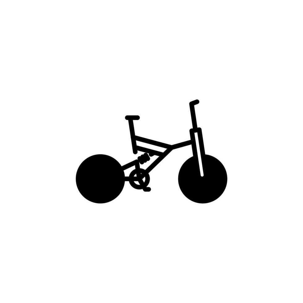 Bike, Bicycle Solid Line Icon Vector Illustration Logo Template. Suitable For Many Purposes.