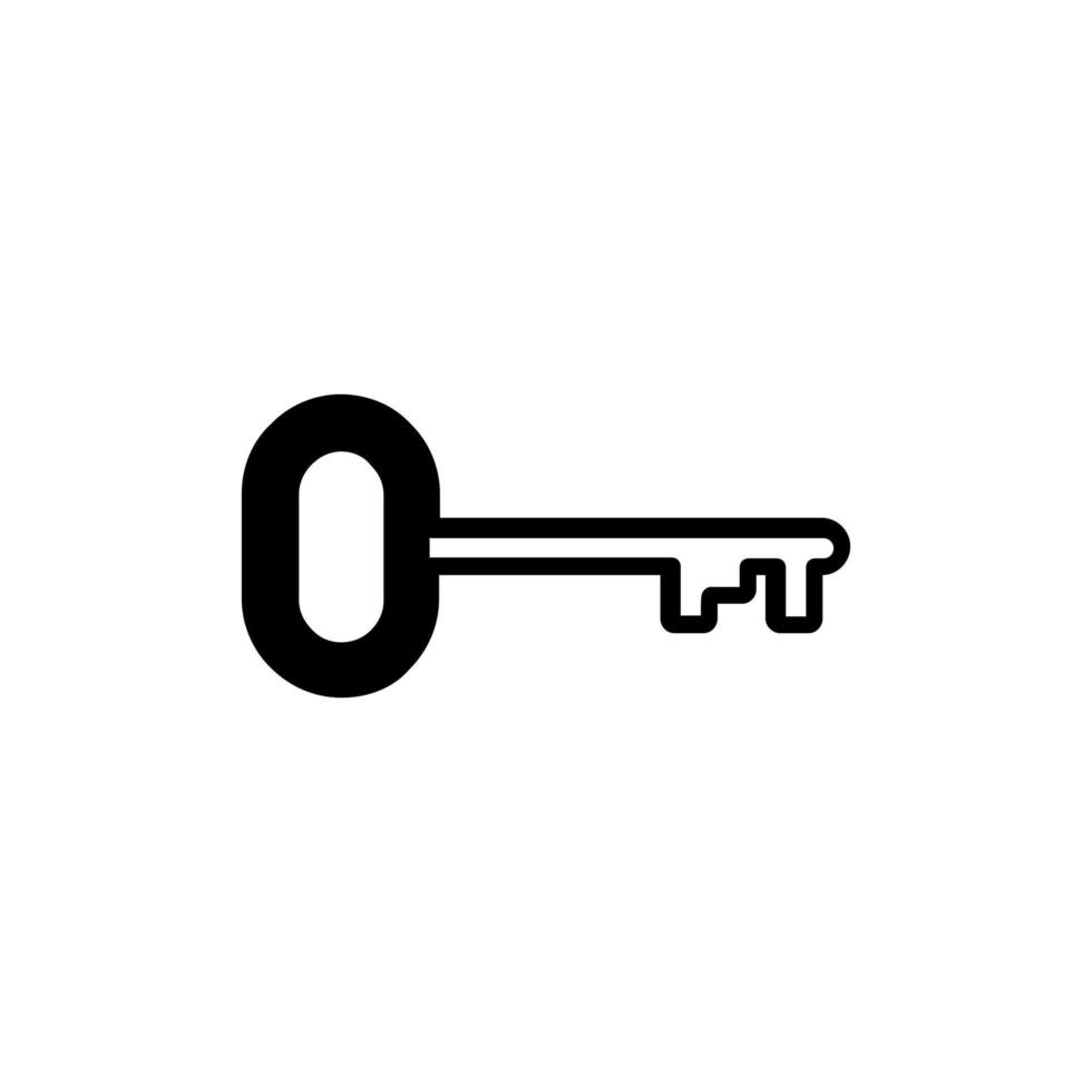 Key Solid Line Icon Vector Illustration Logo Template. Suitable For Many Purposes.