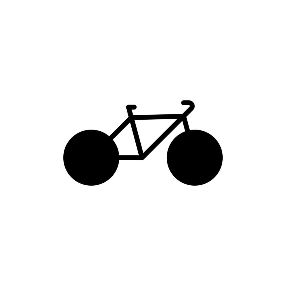 bicicleta, bicicleta línea sólida icono vector ilustración logotipo plantilla. adecuado para muchos propósitos.