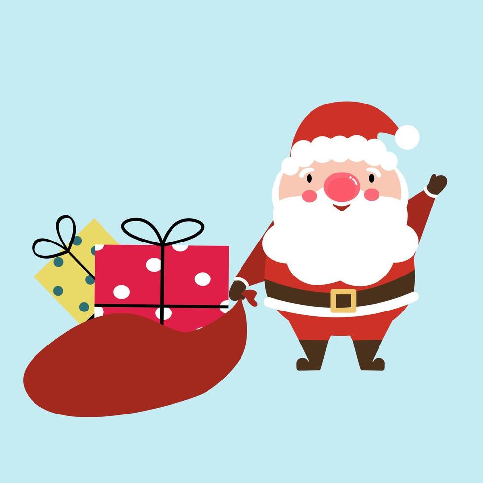 personaje de santa claus. vector