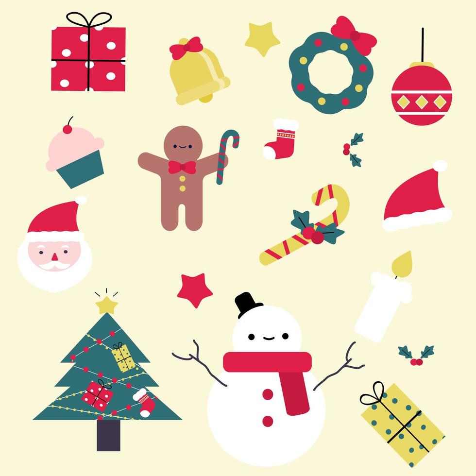 Elements of Christmas. vector