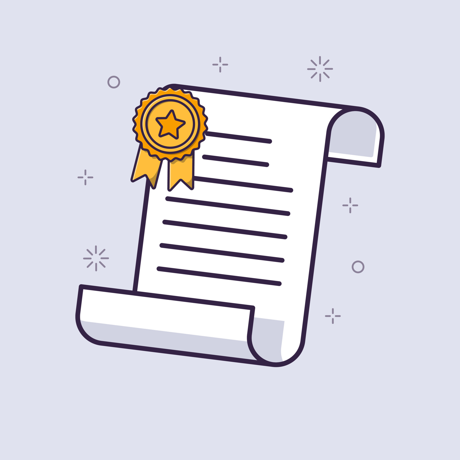 schoolarship paper reward or certificate cartoon illustration 6952915