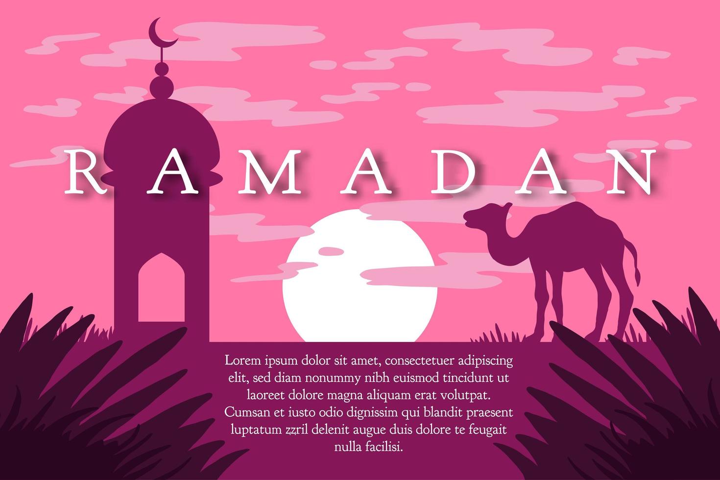 Ramadan Kareem greeting vector