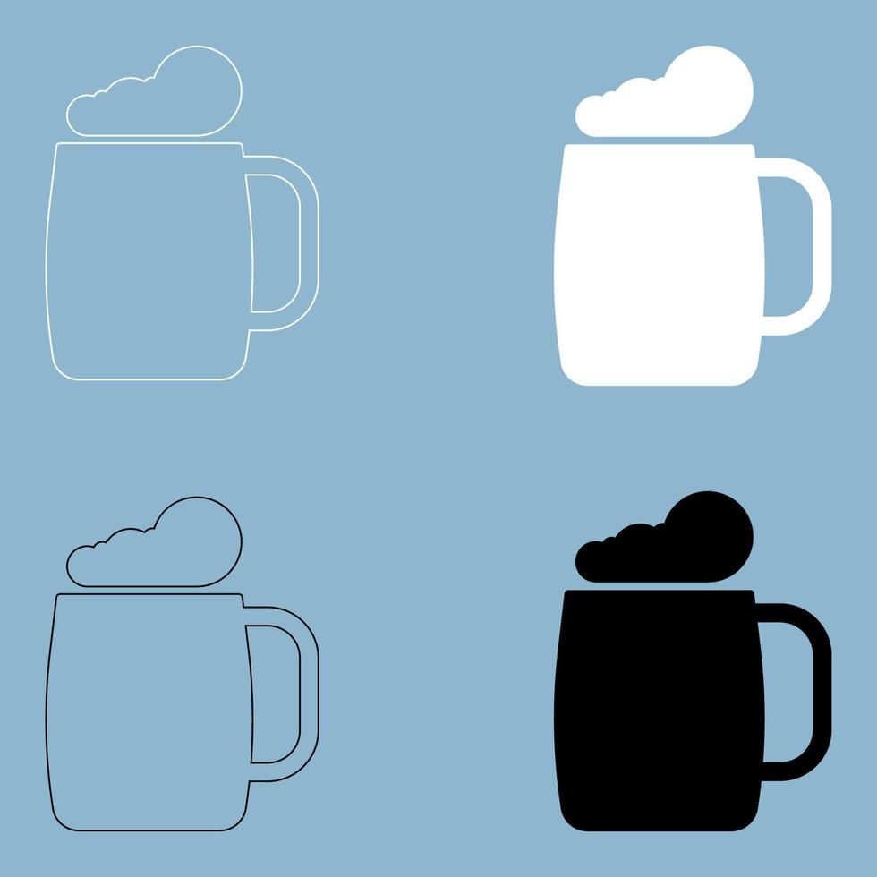 Glass of beer the black and white color icon 6952979 Vector Art at Vecteezy