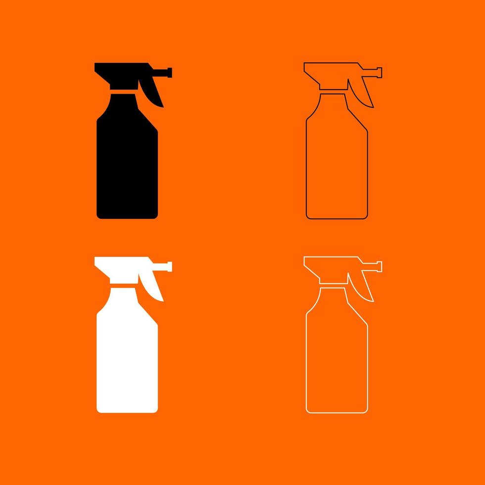 Household chemicals icon white black color vector illustration image flat style