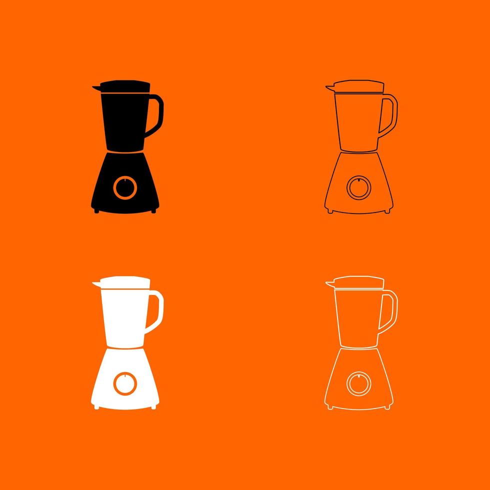 Blender black and white set icon . vector