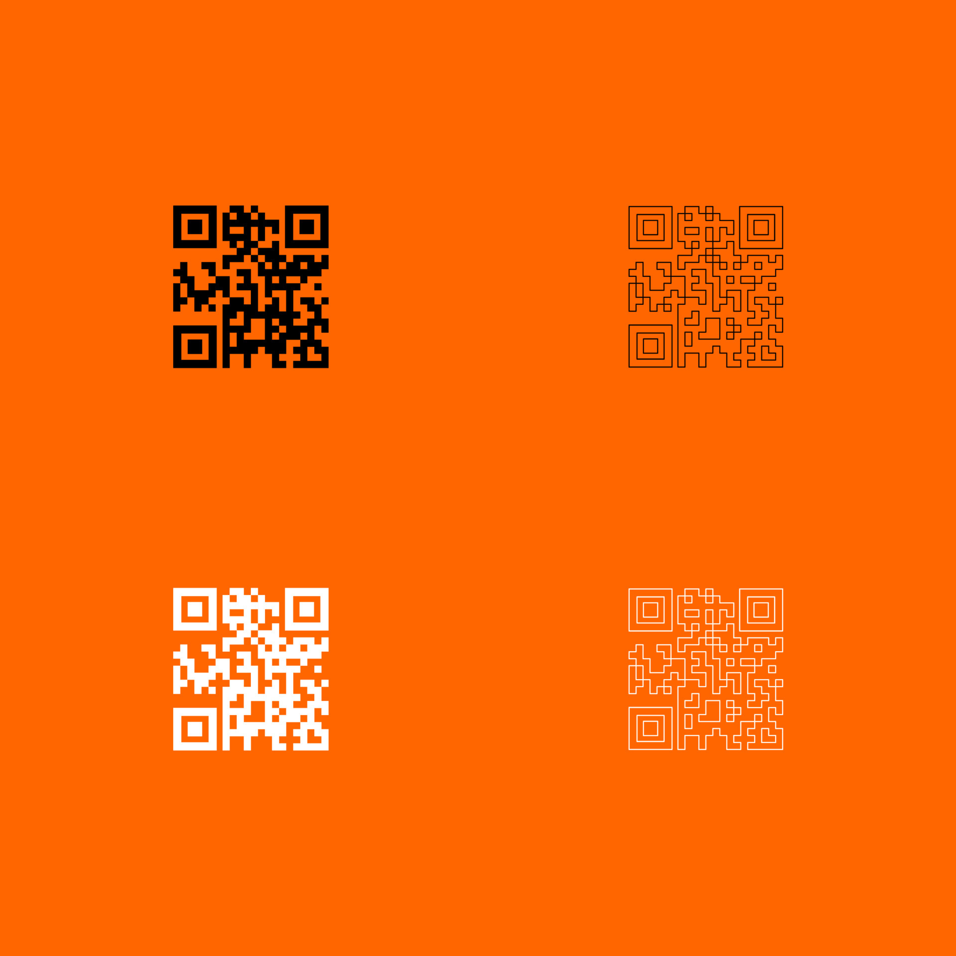 QR code black and white set icon 6953234 Vector Art at Vecteezy