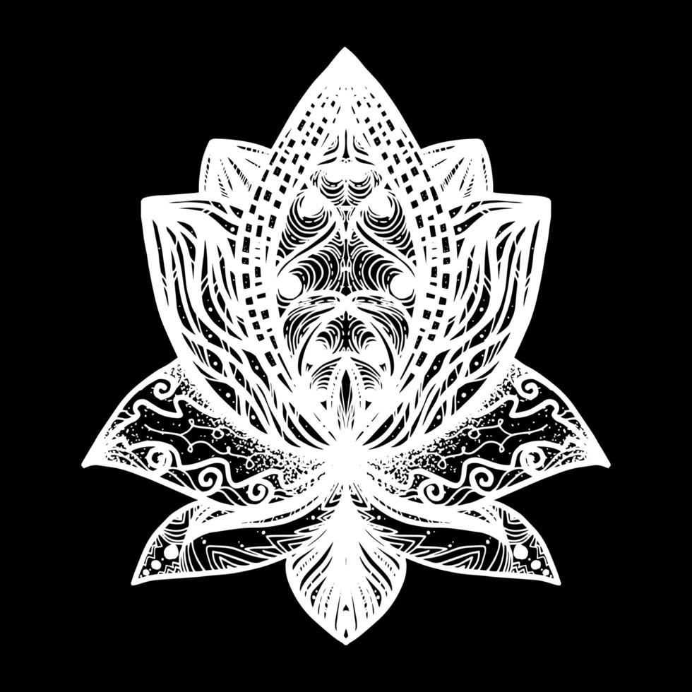 Flower Lotus Tattoo vector