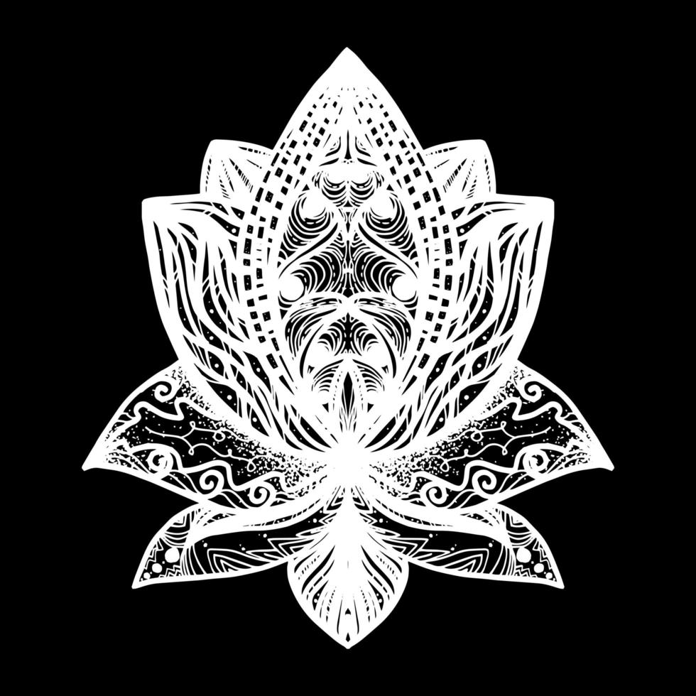 Flower Lotus Tattoo vector