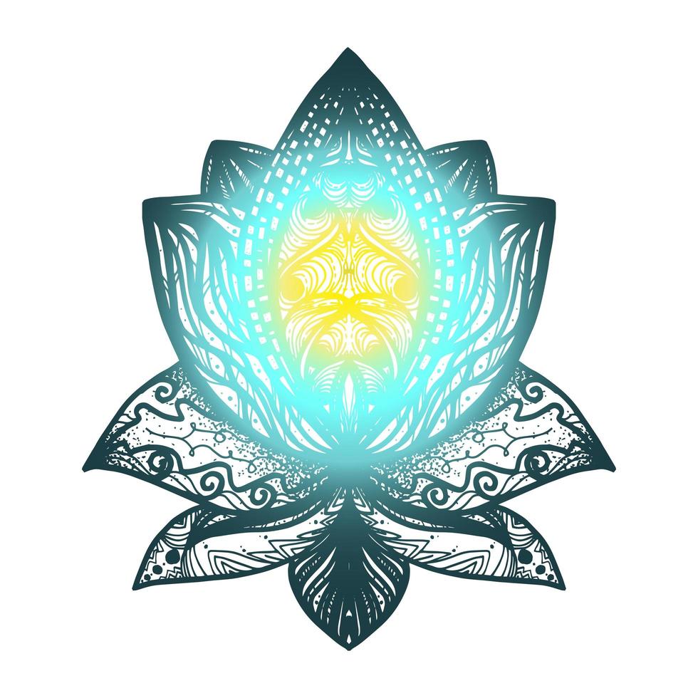 Flower Lotus Tattoo vector