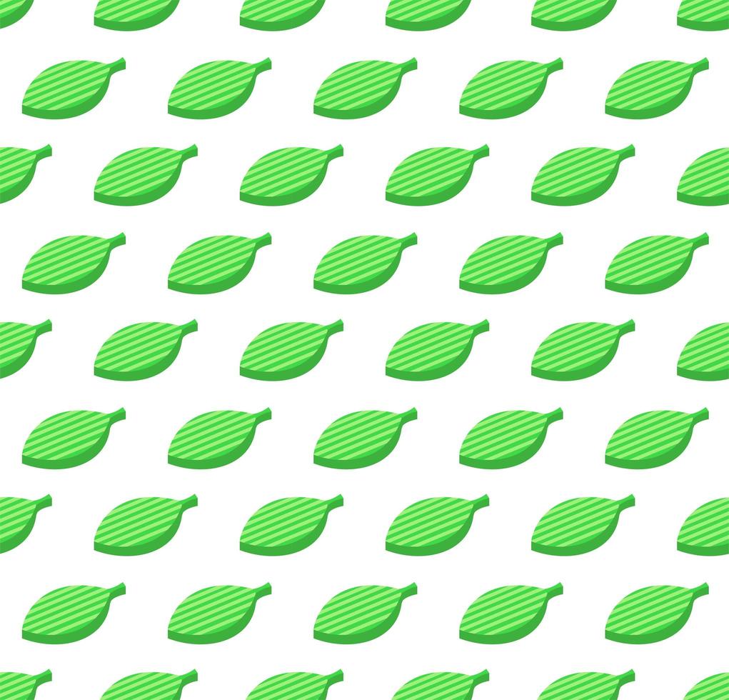 Green striped leaves seamless color vector pattern