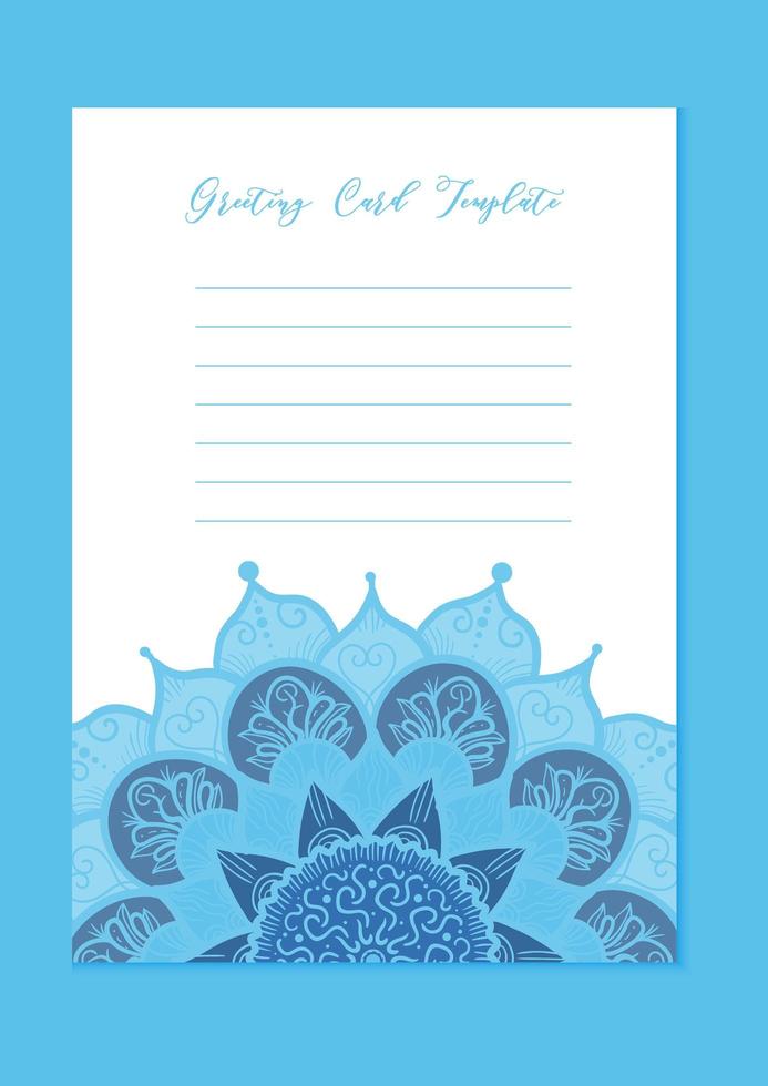 Mandala vintage template card vector