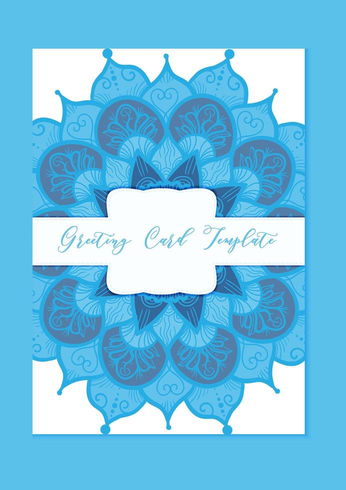 Mandala vintage template card vector