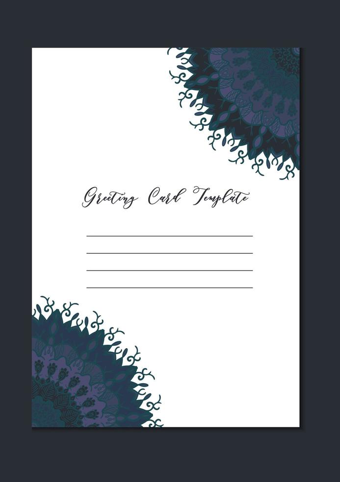 Mandala oriental template card vector
