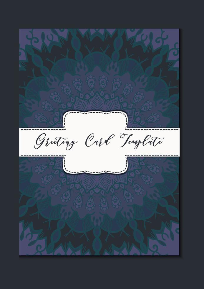 Mandala oriental template card vector