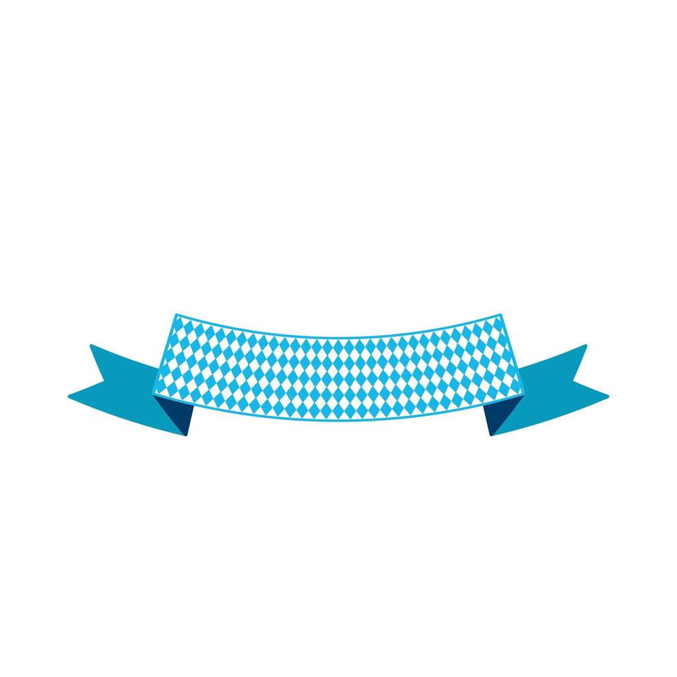 Ribbon banner with copyspace flat color illustration vector