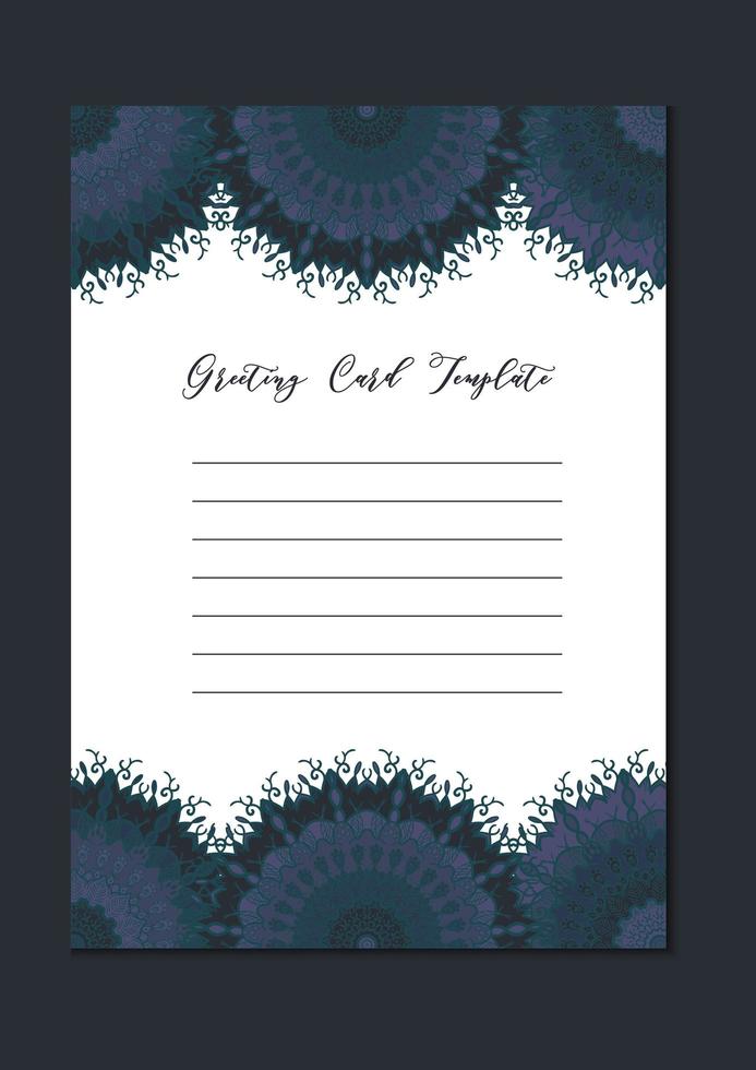 Mandala oriental template card vector