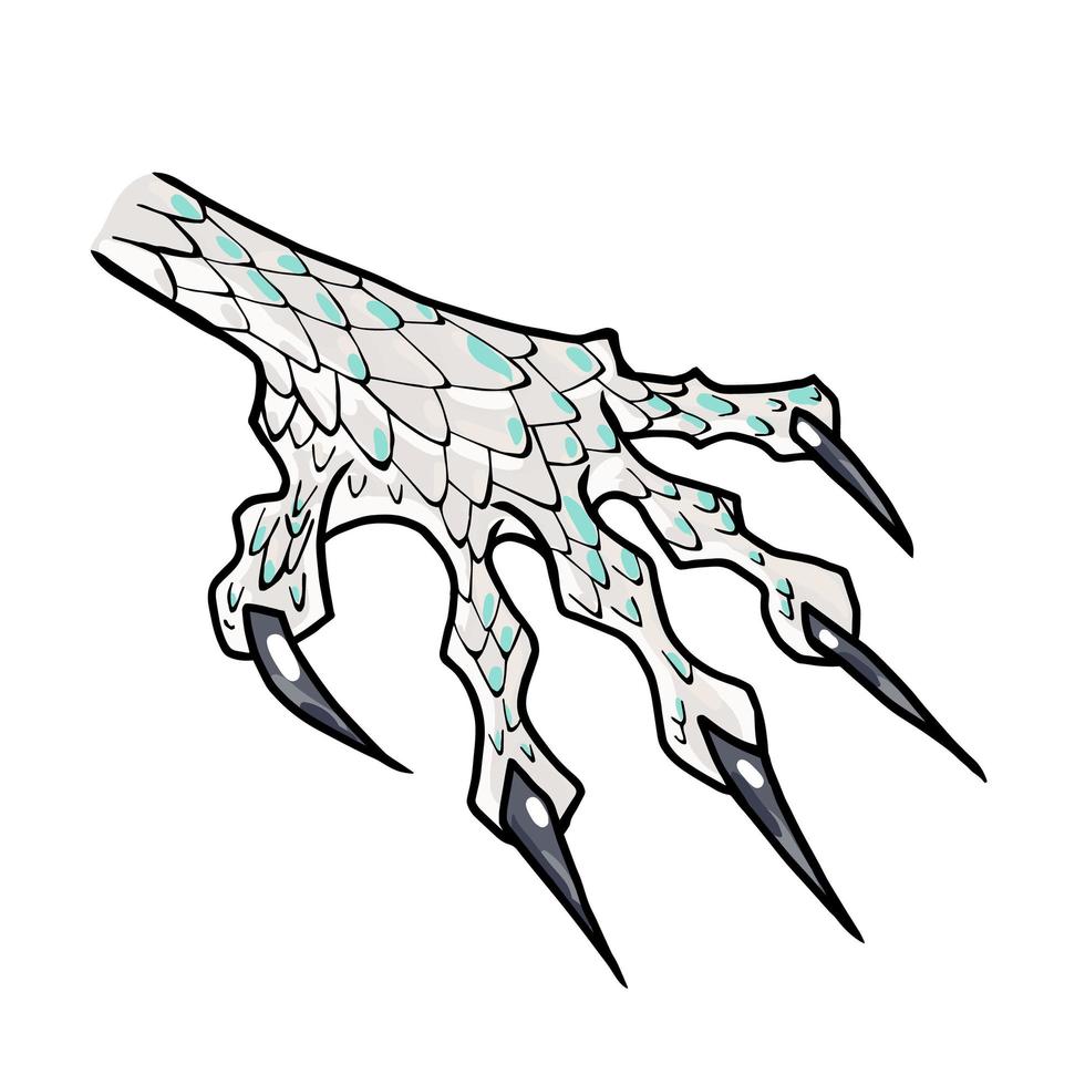 Dragon or monster paw vector
