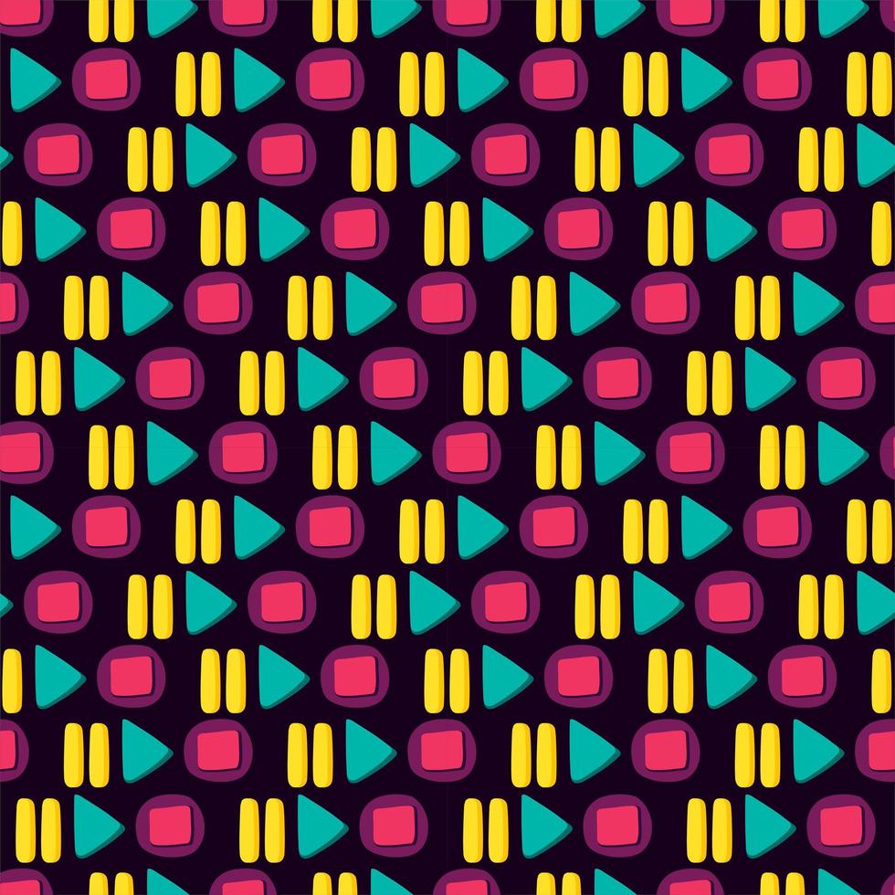 Media Player Colorful Button Flat Seamless Pattern vector