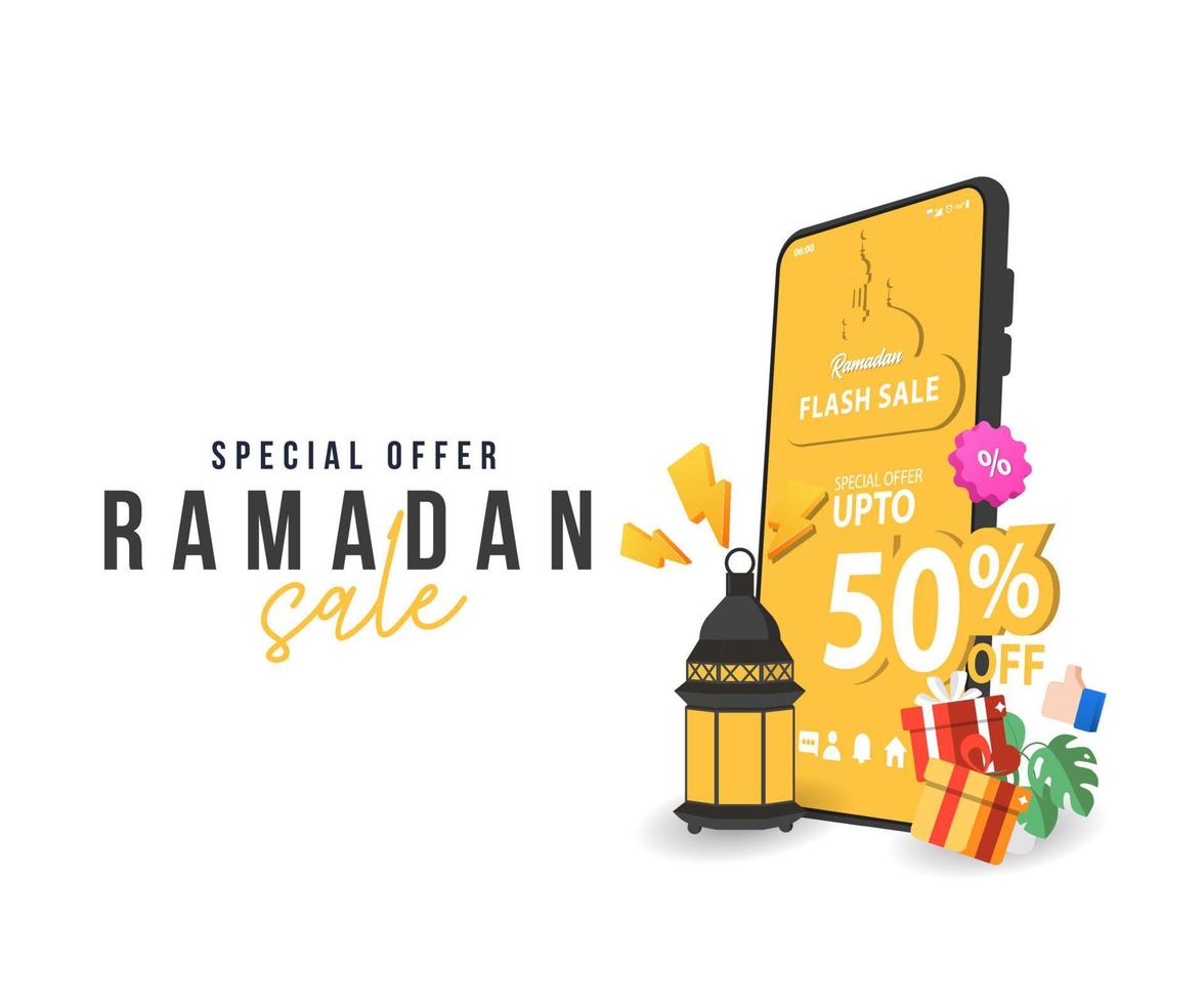 banner de venta de ramadán, descuento y mejor etiqueta de oferta, etiqueta o conjunto de pegatinas con motivo del ramadán kareem y eid mubarak, ilustración vectorial vector