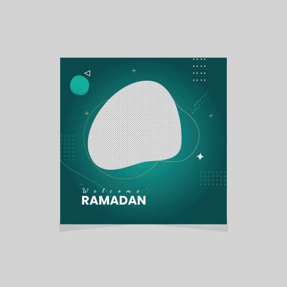 diseño de plantilla de banner de redes sociales de ramadán vector