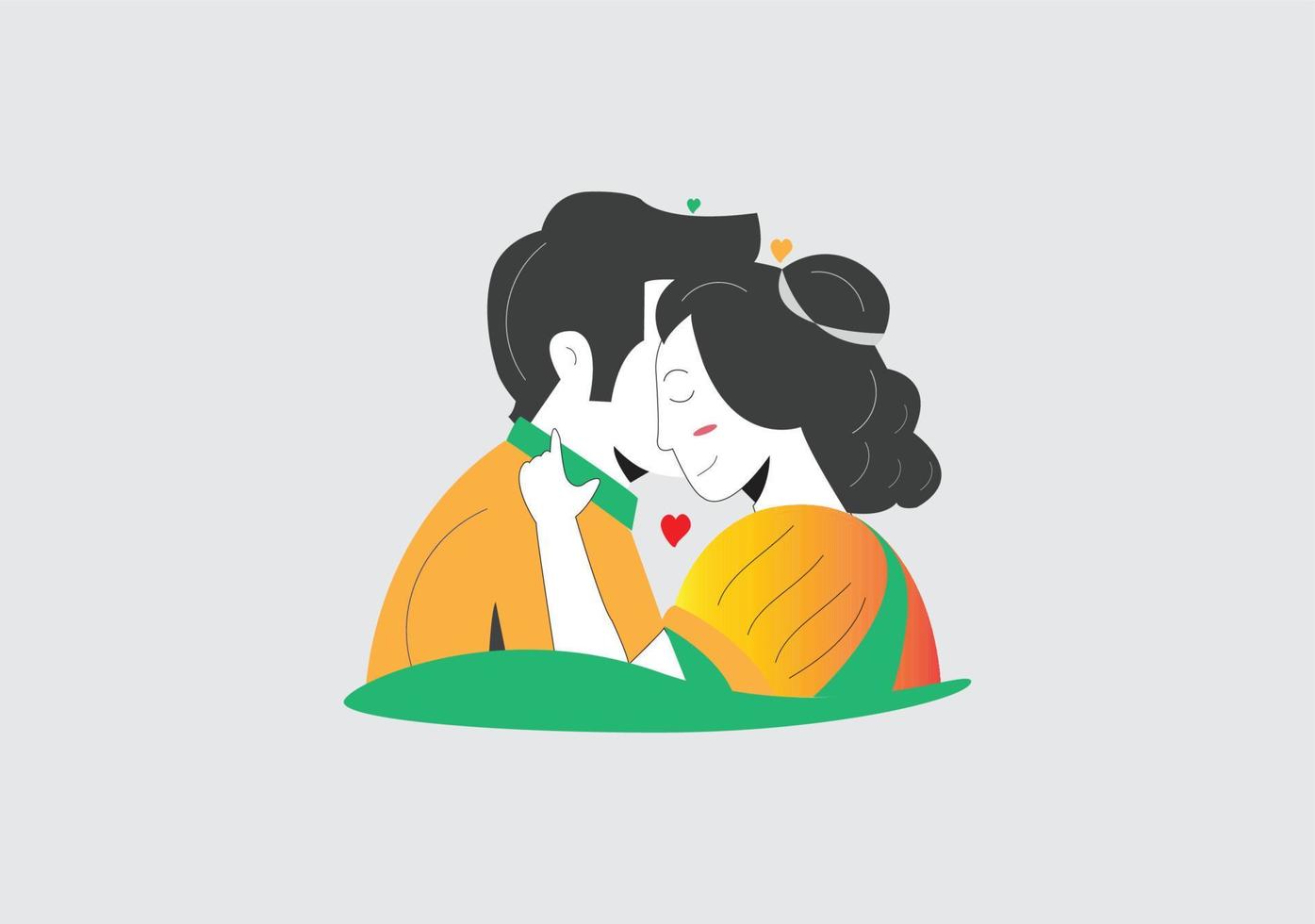 Love couple Vector illustration art