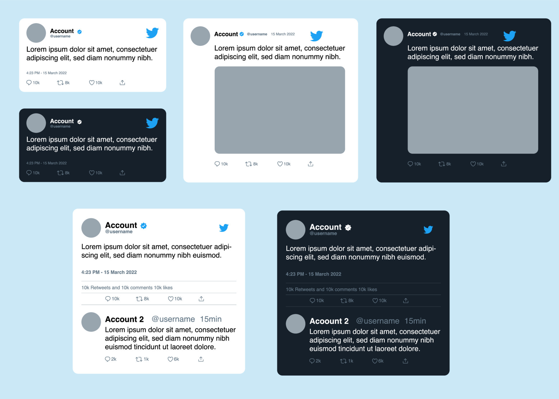 Twitter Tweet and Reply Vector Template Mock Up 6953597 Vector Art at Twitter Tweet and Reply Vector Template Mock Up 6953597 Vector Art at