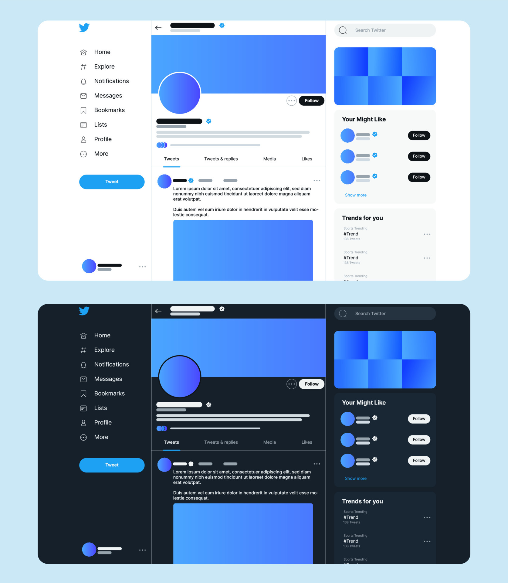 Twitter Mockup Vector Art, Icons, and Graphics for Free Download