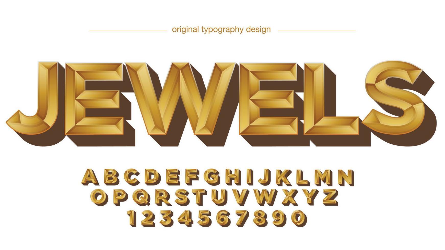 golden 3d uppercase isolated letters vector