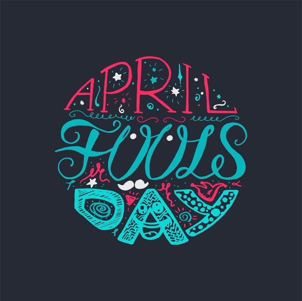 April Fools Day Lettering vector