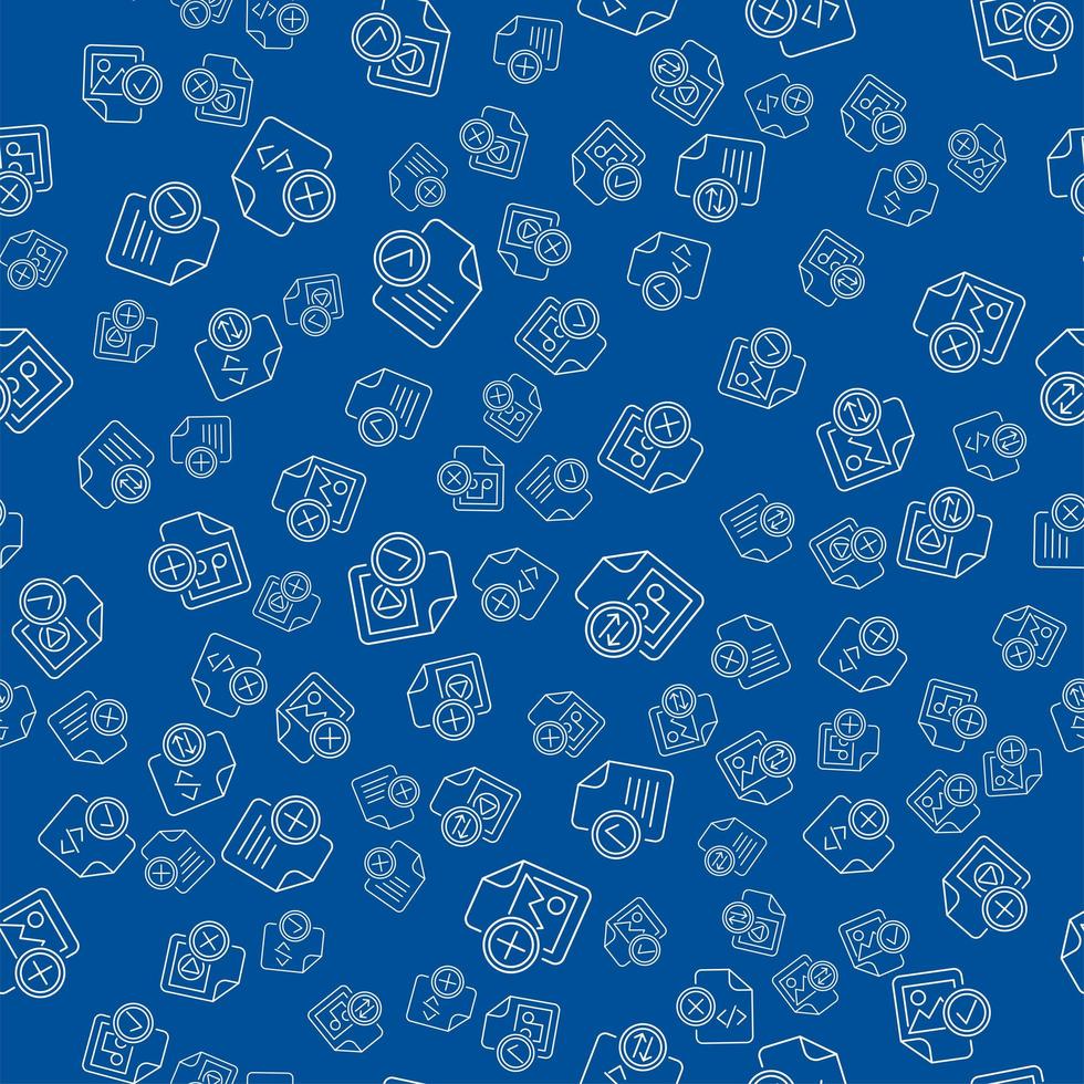 Seamless Pattern with Document Files Folders Icons vector