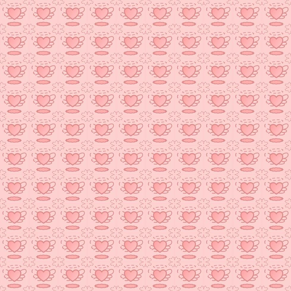 pink background pattern with heart shape vector