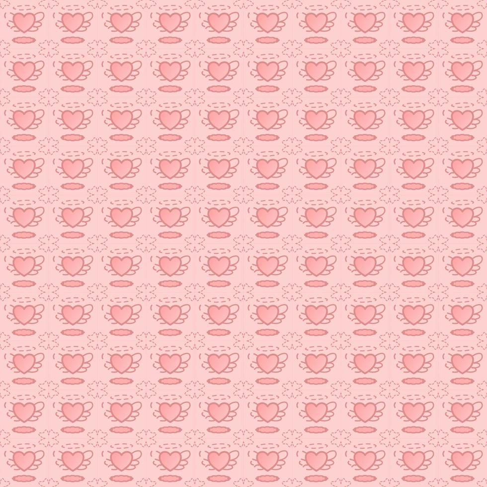 pink background pattern with heart shape vector