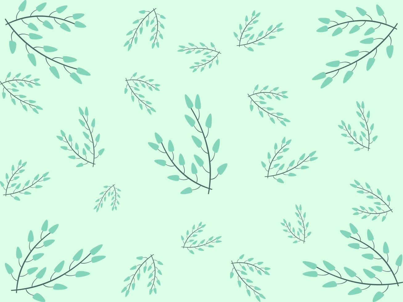 seamless floral pattern on green background vector