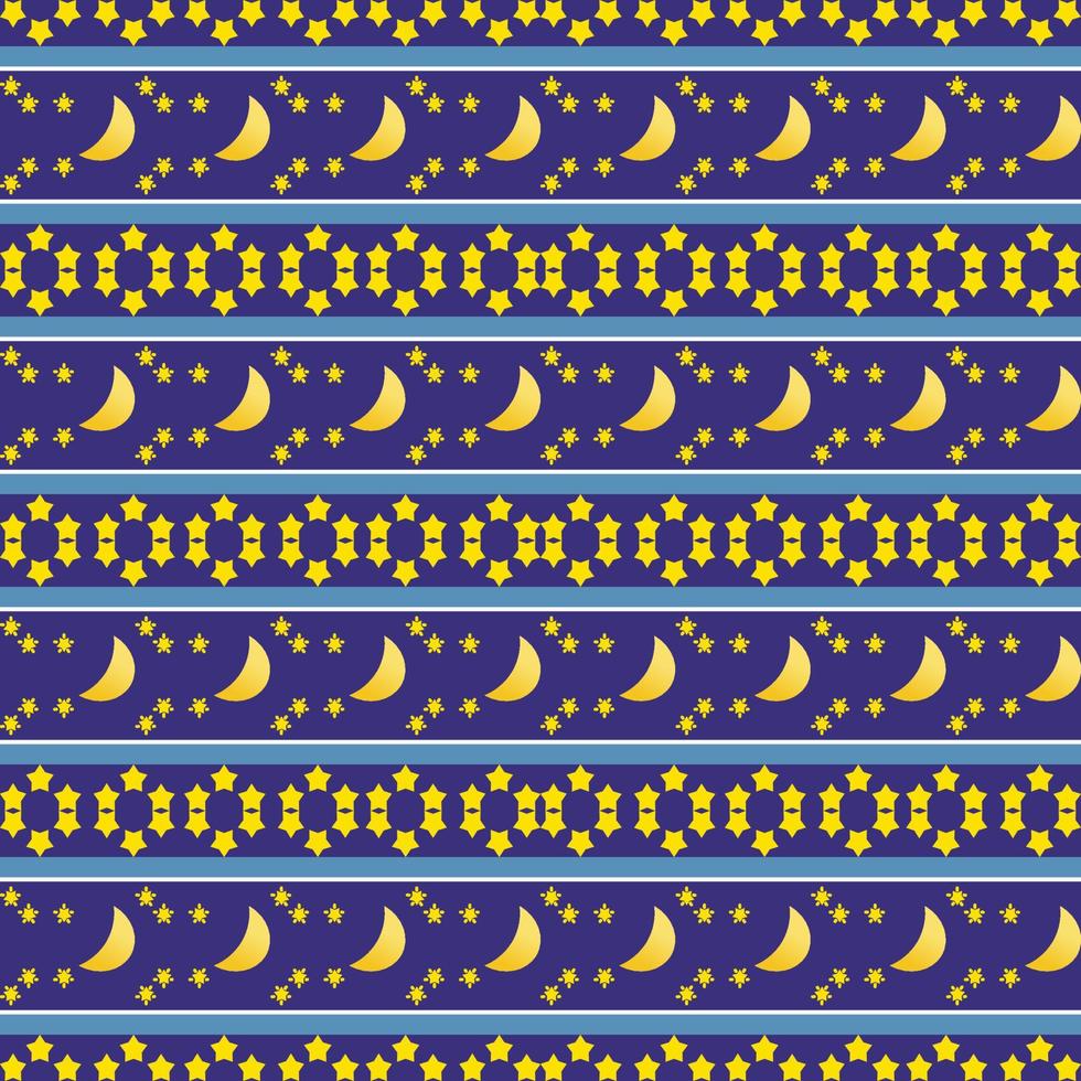 Star and moon pattern fabric pattern, bedding set pattern vector