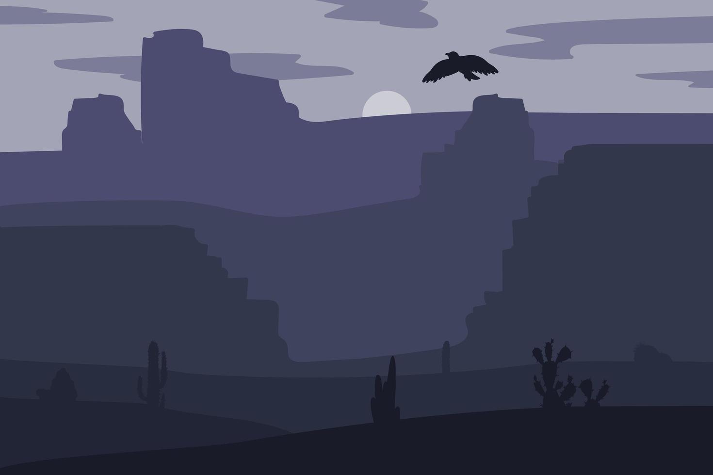 paisaje salvaje oeste vector