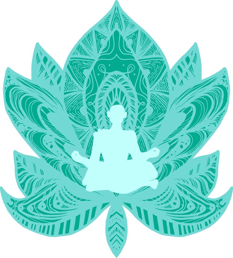 yoga, ilustración de estilo de vida saludable vector