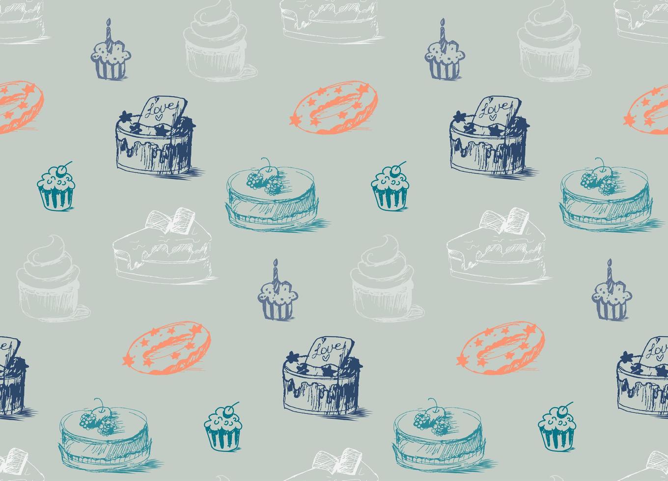 Tasty Cakes Seamless Pattern vector