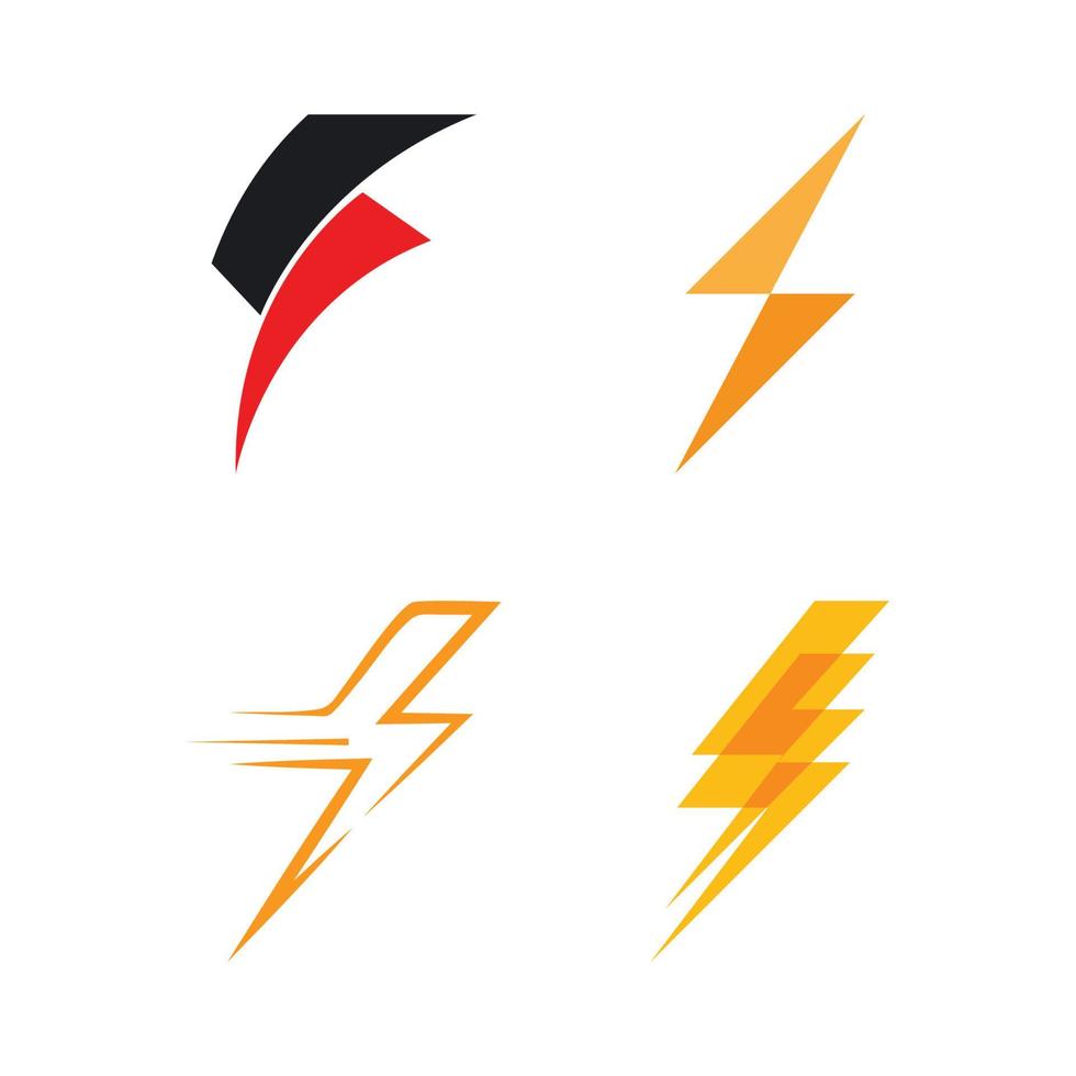 plantilla de logotipo de rayo de energía vector