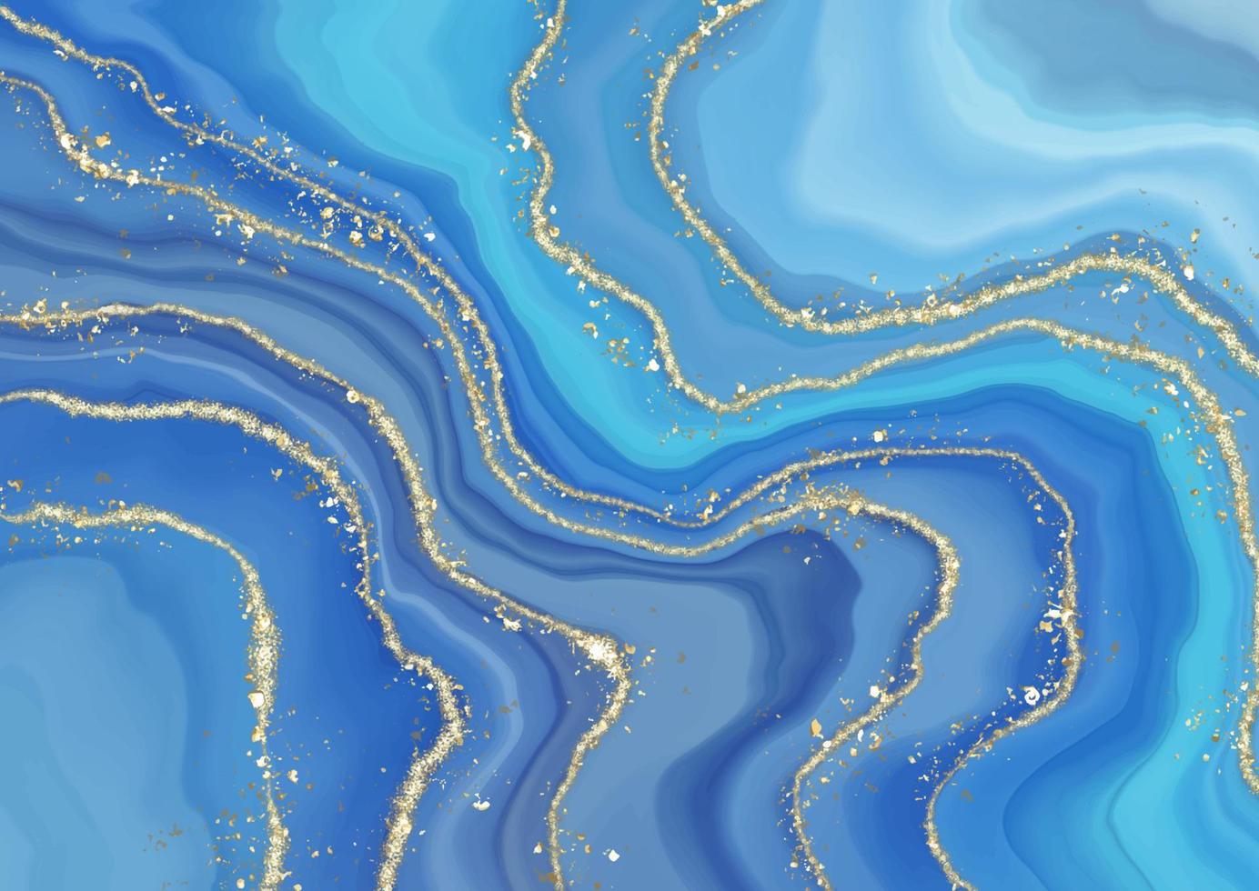 hand painted watercolour background with gold glitter vector