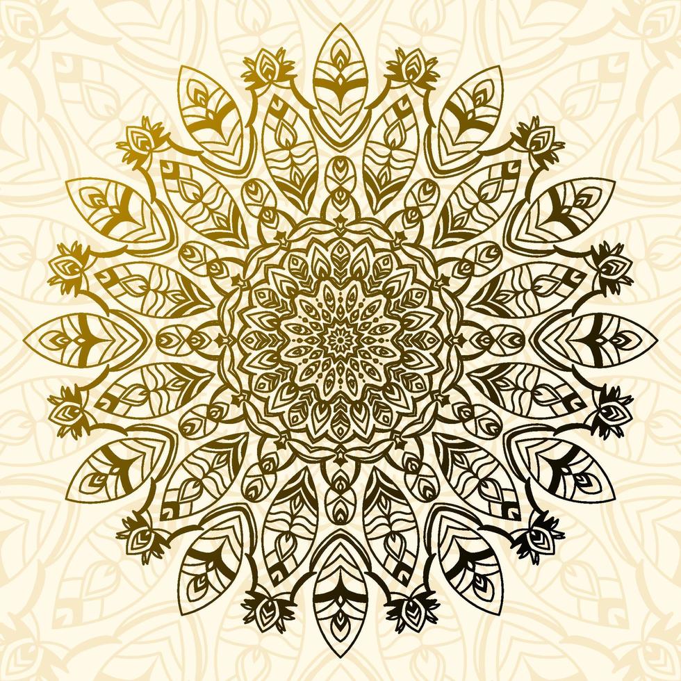 elemento de diseño de vector decorativo circular mandala boho abstracto