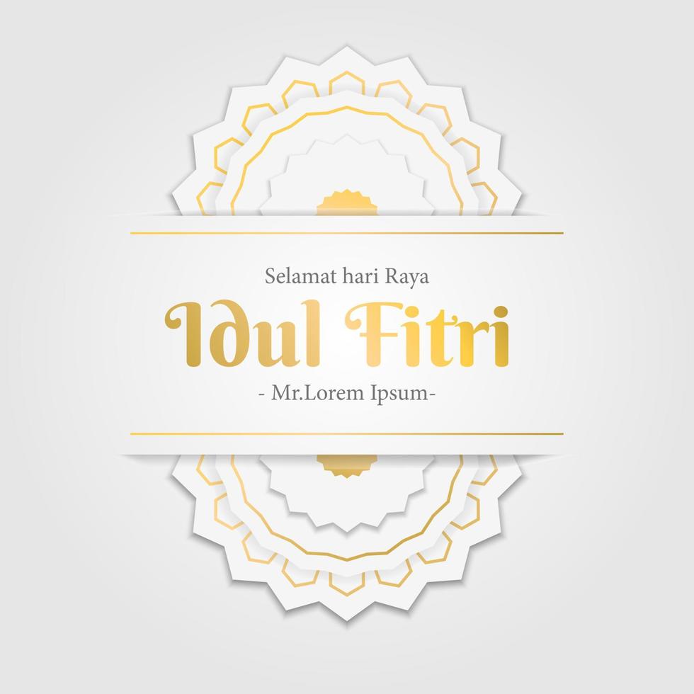 banner vectorial para los saludos de las redes sociales para eid al fitr hari raya idul fitri vacaciones musulmanas vector