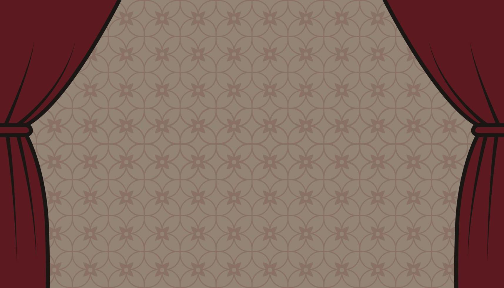 pattern background vector, with curtain decoration vector