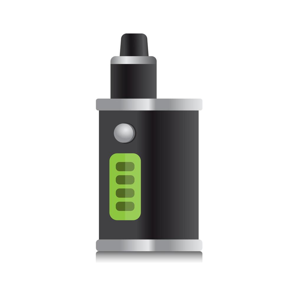 Vape Liquid Electronic Cigarette with battery indicator display realistic illustration editable vector