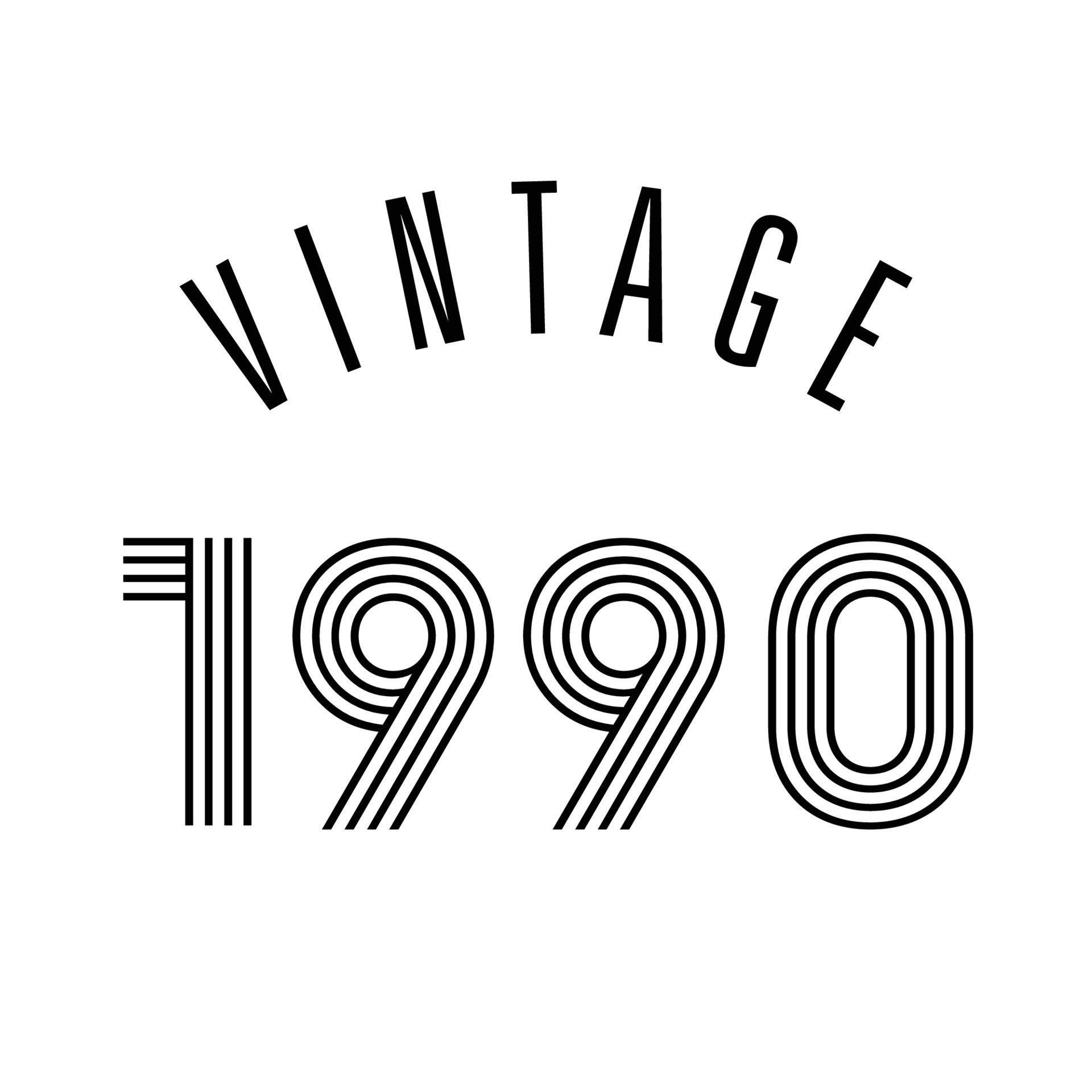 1990 vintage retro t shirt design vector 6954795 Vector Art at Vecteezy